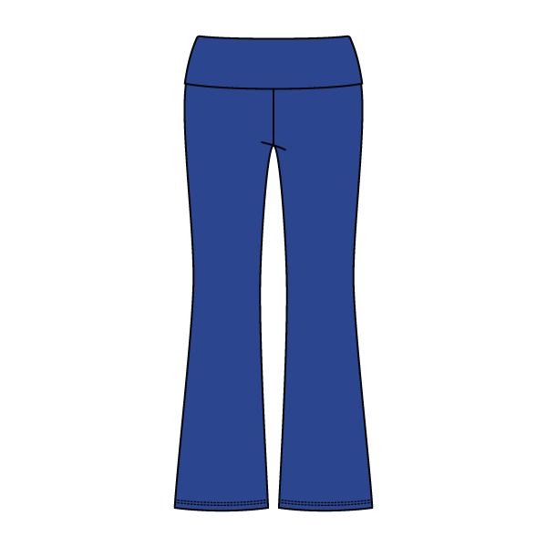 Women’s Foldover Waistband Heavyweight French Terry Flare Pants - The Collegiate Lineup