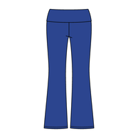 Women’s Foldover Waistband Heavyweight French Terry Flare Pants - The Collegiate Lineup