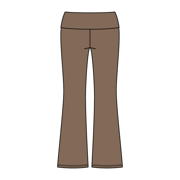 Women’s Foldover Waistband Heavyweight French Terry Flare Pants - The Collegiate Lineup