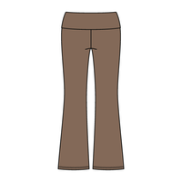 Women’s Foldover Waistband Heavyweight French Terry Flare Pants - The Collegiate Lineup