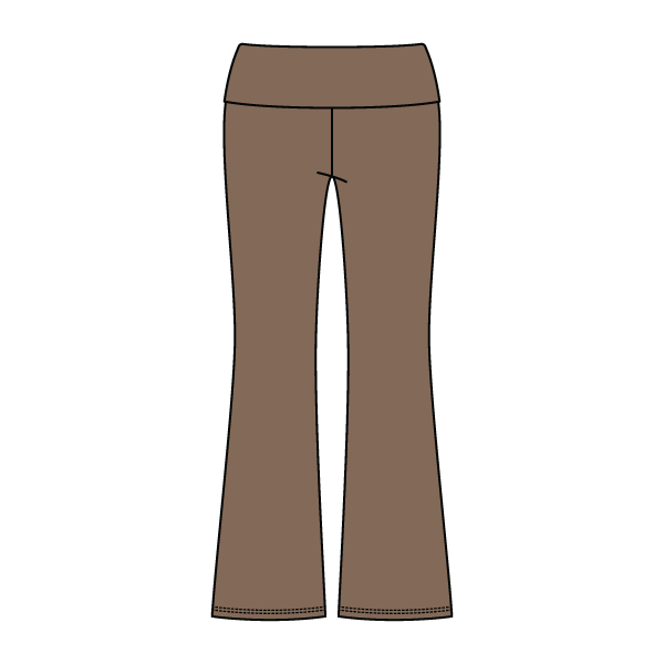 Women’s Foldover Waistband Heavyweight French Terry Flare Pants - The Collegiate Lineup
