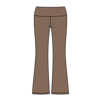 Women’s Foldover Waistband Heavyweight French Terry Flare Pants - The Collegiate Lineup