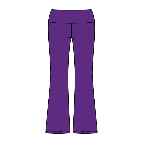 Women’s Foldover Waistband Heavyweight French Terry Flare Pants - The Collegiate Lineup