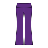 Women’s Foldover Waistband Heavyweight French Terry Flare Pants - The Collegiate Lineup
