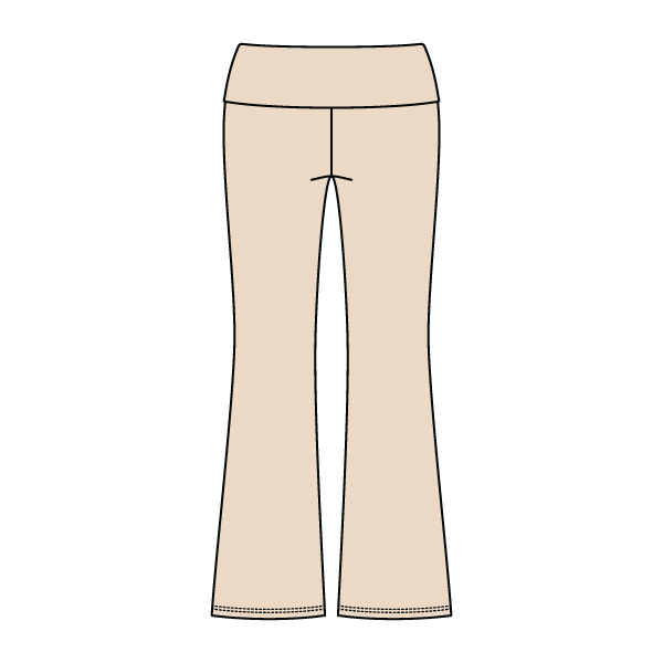 Women’s Foldover Waistband Heavyweight French Terry Flare Pants - The Collegiate Lineup