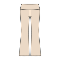 Women’s Foldover Waistband Heavyweight French Terry Flare Pants - The Collegiate Lineup