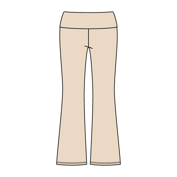 Women’s Foldover Waistband Heavyweight French Terry Flare Pants - The Collegiate Lineup
