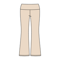 Women’s Foldover Waistband Heavyweight French Terry Flare Pants - The Collegiate Lineup