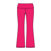 Women’s Foldover Waistband Heavyweight French Terry Flare Pants - The Collegiate Lineup