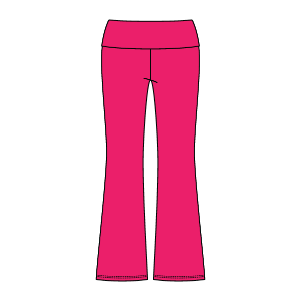 Women’s Foldover Waistband Heavyweight French Terry Flare Pants - The Collegiate Lineup