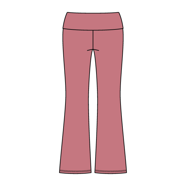 Women’s Foldover Waistband Heavyweight French Terry Flare Pants - The Collegiate Lineup