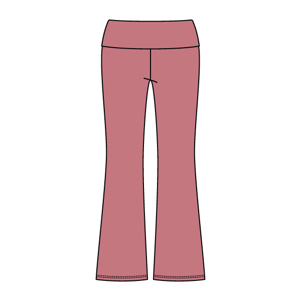 Women’s Foldover Waistband Heavyweight French Terry Flare Pants - The Collegiate Lineup