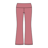Women’s Foldover Waistband Heavyweight French Terry Flare Pants - The Collegiate Lineup