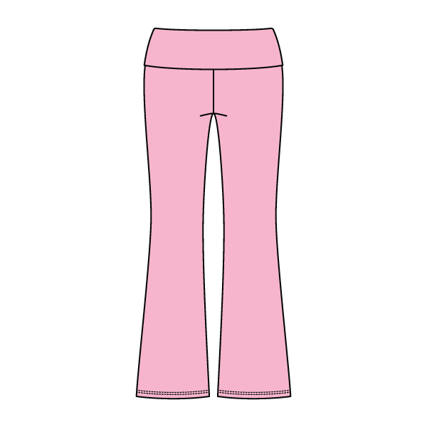 Women’s Foldover Waistband Heavyweight French Terry Flare Pants - The Collegiate Lineup