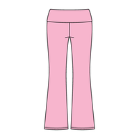 Women’s Foldover Waistband Heavyweight French Terry Flare Pants - The Collegiate Lineup