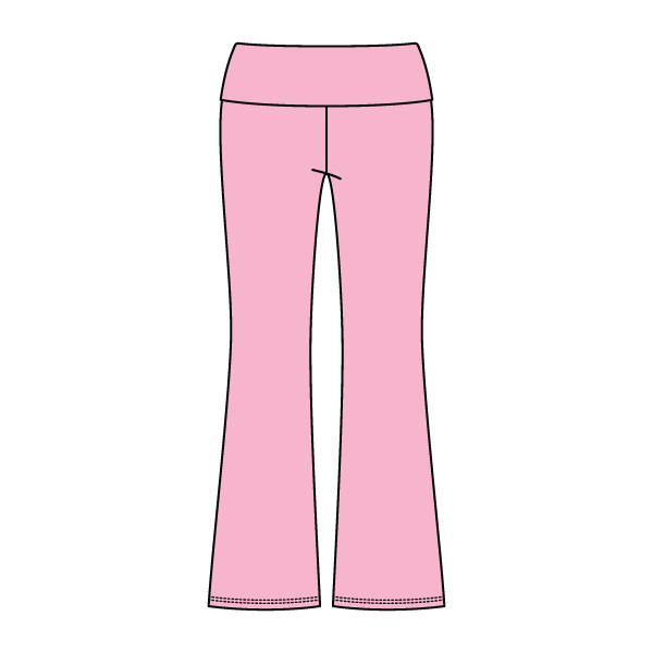 Women’s Foldover Waistband Heavyweight French Terry Flare Pants - The Collegiate Lineup