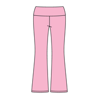 Women’s Foldover Waistband Heavyweight French Terry Flare Pants - The Collegiate Lineup