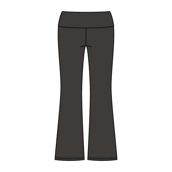Women’s Foldover Waistband Heavyweight French Terry Flare Pants - The Collegiate Lineup