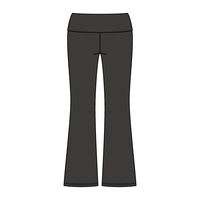Women’s Foldover Waistband Heavyweight French Terry Flare Pants - The Collegiate Lineup
