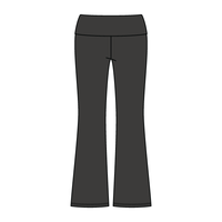 Women’s Foldover Waistband Heavyweight French Terry Flare Pants - The Collegiate Lineup