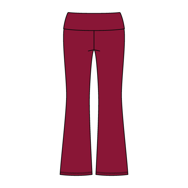 Women’s Foldover Waistband Heavyweight French Terry Flare Pants - The Collegiate Lineup