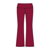Women’s Foldover Waistband Heavyweight French Terry Flare Pants - The Collegiate Lineup