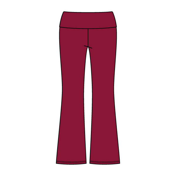Women’s Foldover Waistband Heavyweight French Terry Flare Pants - The Collegiate Lineup