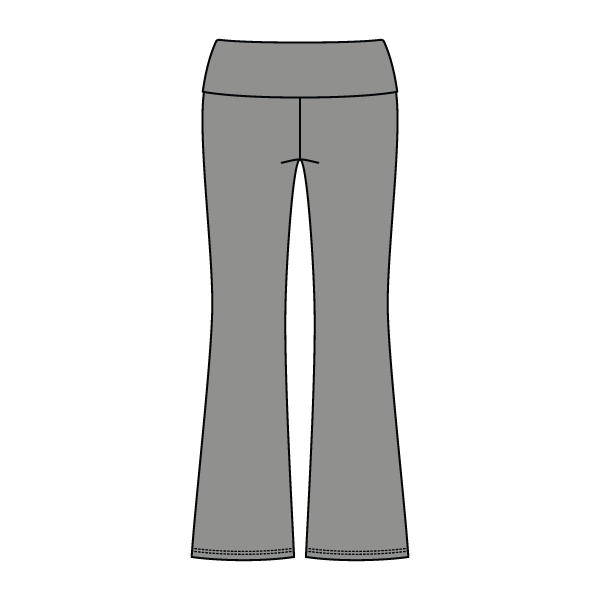 Women’s Foldover Waistband Heavyweight French Terry Flare Pants - The Collegiate Lineup