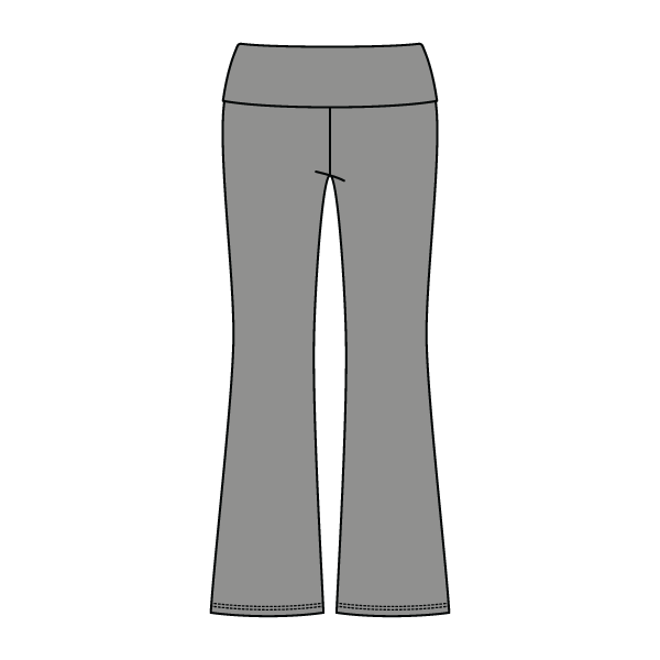 Women’s Foldover Waistband Heavyweight French Terry Flare Pants - The Collegiate Lineup