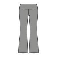 Women’s Foldover Waistband Heavyweight French Terry Flare Pants - The Collegiate Lineup