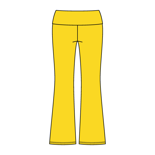 Women’s Foldover Waistband Heavyweight French Terry Flare Pants - The Collegiate Lineup