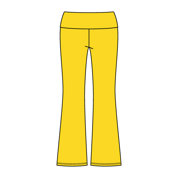 Women’s Foldover Waistband Heavyweight French Terry Flare Pants - The Collegiate Lineup