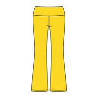 Women’s Foldover Waistband Heavyweight French Terry Flare Pants - The Collegiate Lineup