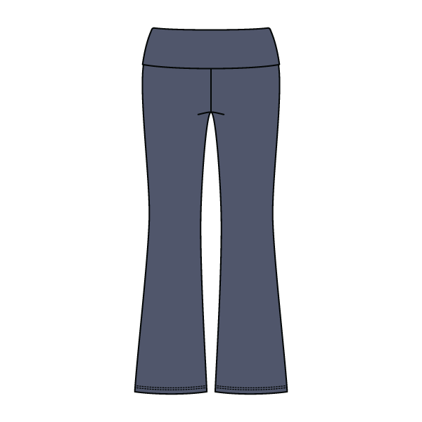 Women’s Foldover Waistband Heavyweight French Terry Flare Pants - The Collegiate Lineup