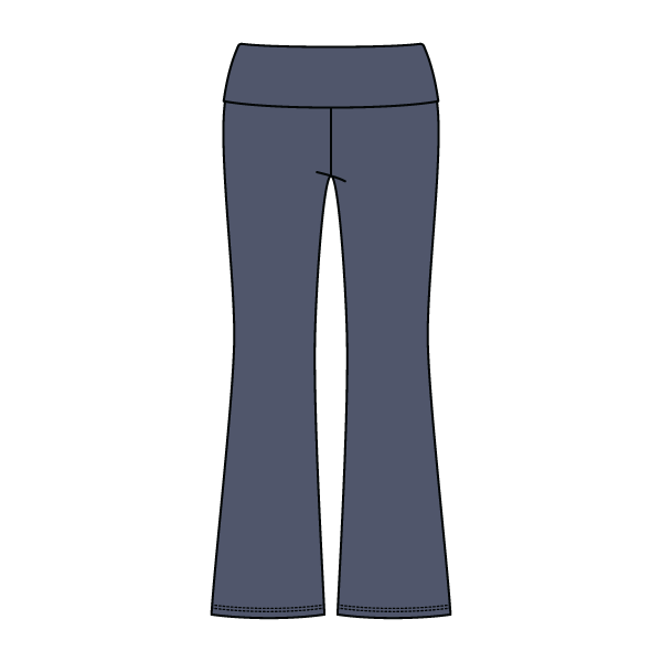 Women’s Foldover Waistband Heavyweight French Terry Flare Pants - The Collegiate Lineup