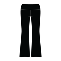 Women’s Foldover Waistband Heavyweight French Terry Flare Pants - The Collegiate Lineup