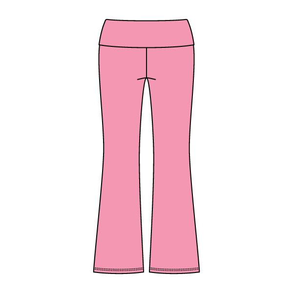 Women’s Foldover Waistband Heavyweight French Terry Flare Pants - The Collegiate Lineup