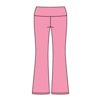 Women’s Foldover Waistband Heavyweight French Terry Flare Pants - The Collegiate Lineup