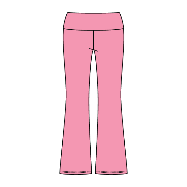 Women’s Foldover Waistband Heavyweight French Terry Flare Pants - The Collegiate Lineup