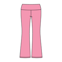 Women’s Foldover Waistband Heavyweight French Terry Flare Pants - The Collegiate Lineup