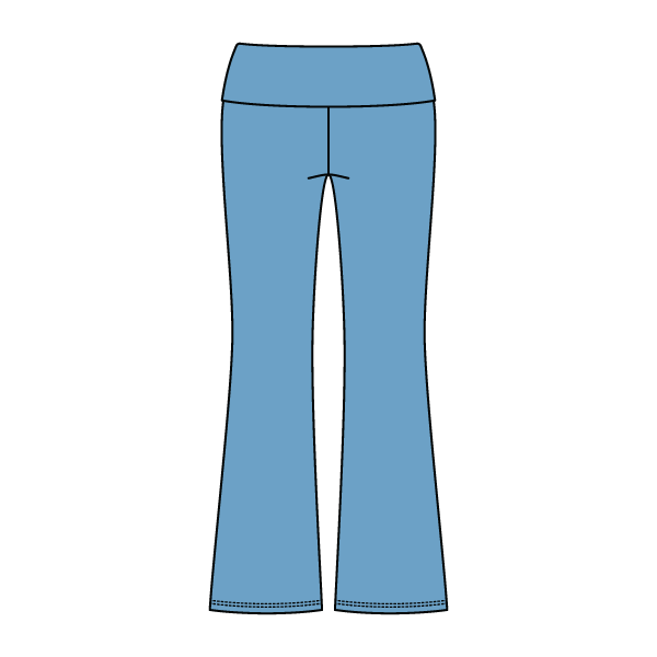 Women’s Foldover Waistband Heavyweight French Terry Flare Pants - The Collegiate Lineup