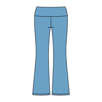 Women’s Foldover Waistband Heavyweight French Terry Flare Pants - The Collegiate Lineup