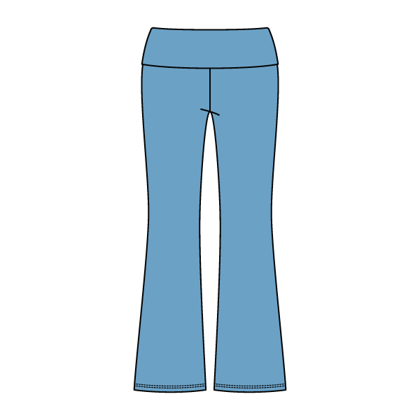 Women’s Foldover Waistband Heavyweight French Terry Flare Pants - The Collegiate Lineup