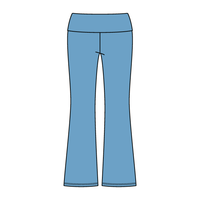 Women’s Foldover Waistband Heavyweight French Terry Flare Pants - The Collegiate Lineup