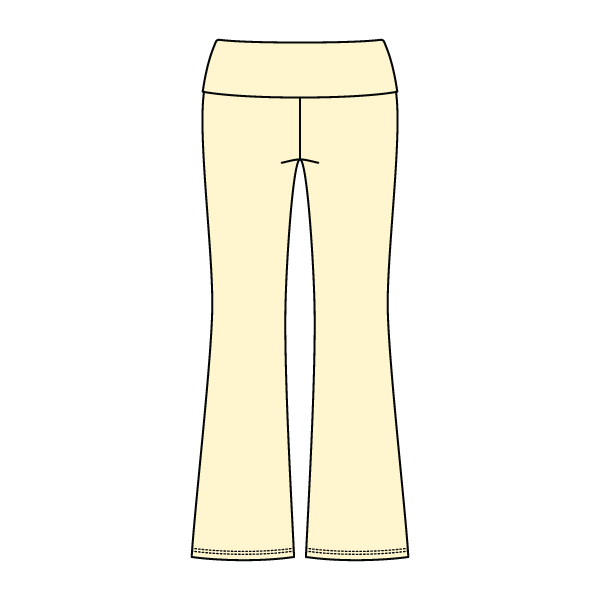Women’s Foldover Waistband Heavyweight French Terry Flare Pants - The Collegiate Lineup