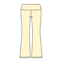 Women’s Foldover Waistband Heavyweight French Terry Flare Pants - The Collegiate Lineup