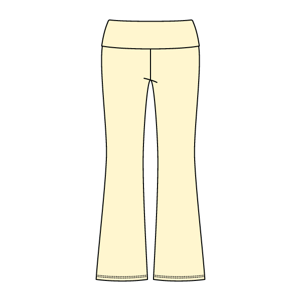 Women’s Foldover Waistband Heavyweight French Terry Flare Pants - The Collegiate Lineup