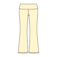 Women’s Foldover Waistband Heavyweight French Terry Flare Pants - The Collegiate Lineup