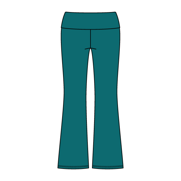 Women’s Foldover Waistband Heavyweight French Terry Flare Pants - The Collegiate Lineup