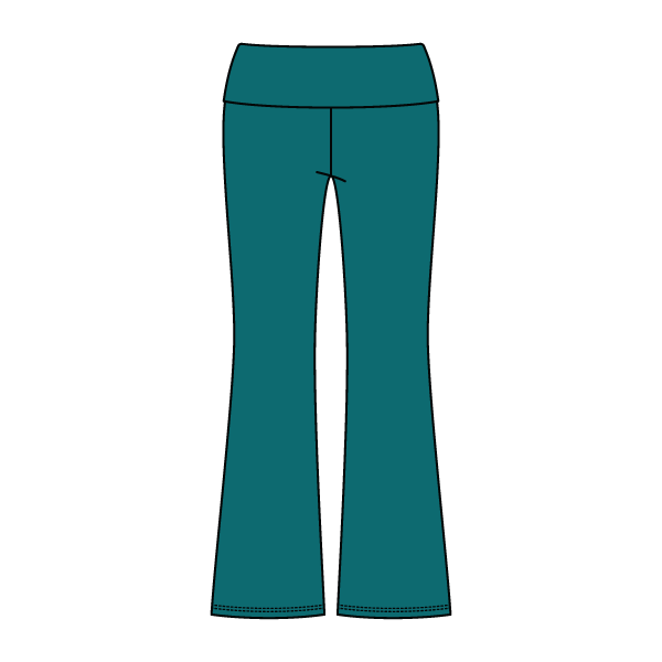 Women’s Foldover Waistband Heavyweight French Terry Flare Pants - The Collegiate Lineup